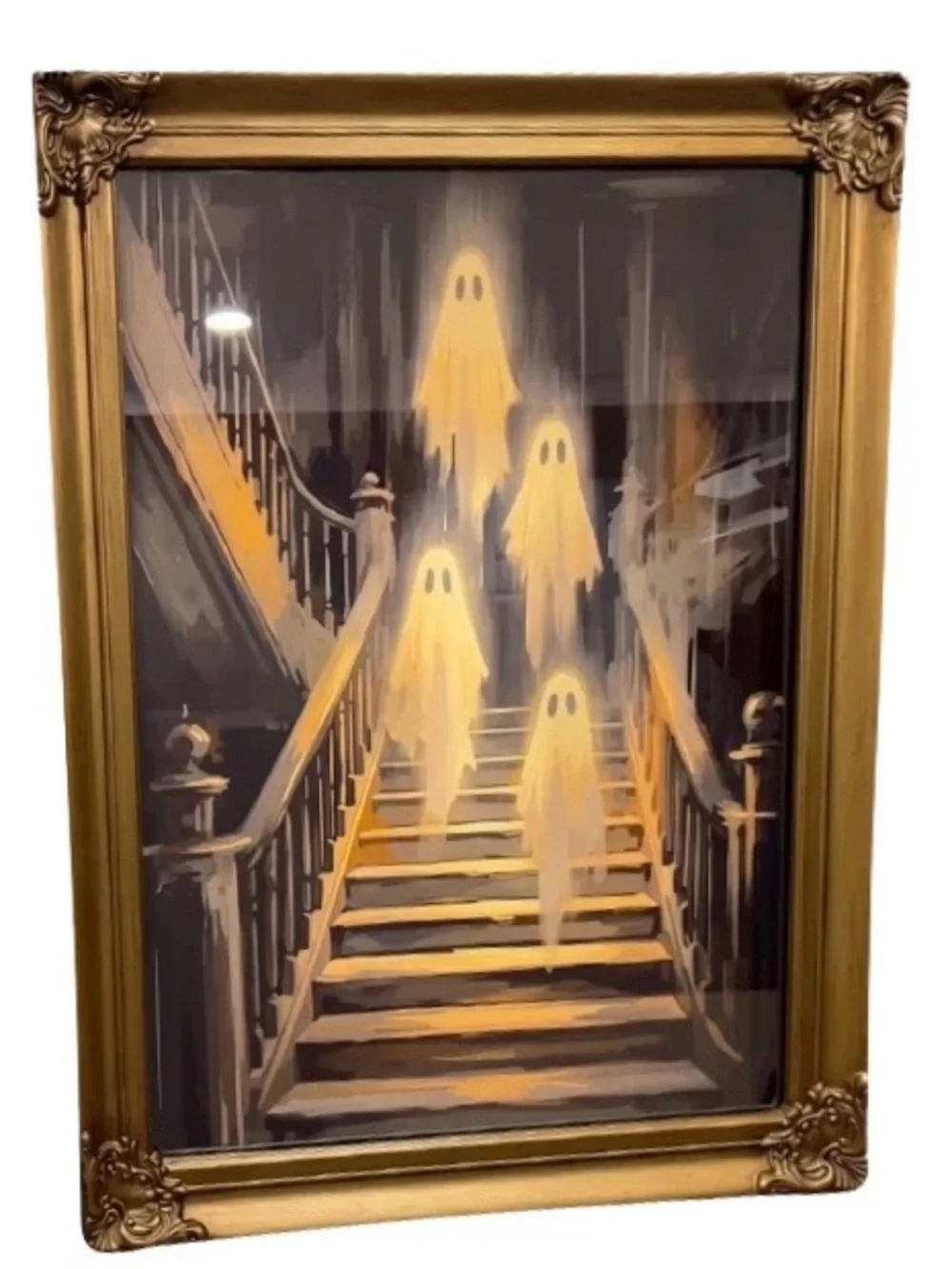 VIRAL MARTHA STEWART 4-GHOST STAIRCASE LED MIRROR — BRAND NEW IN BOX